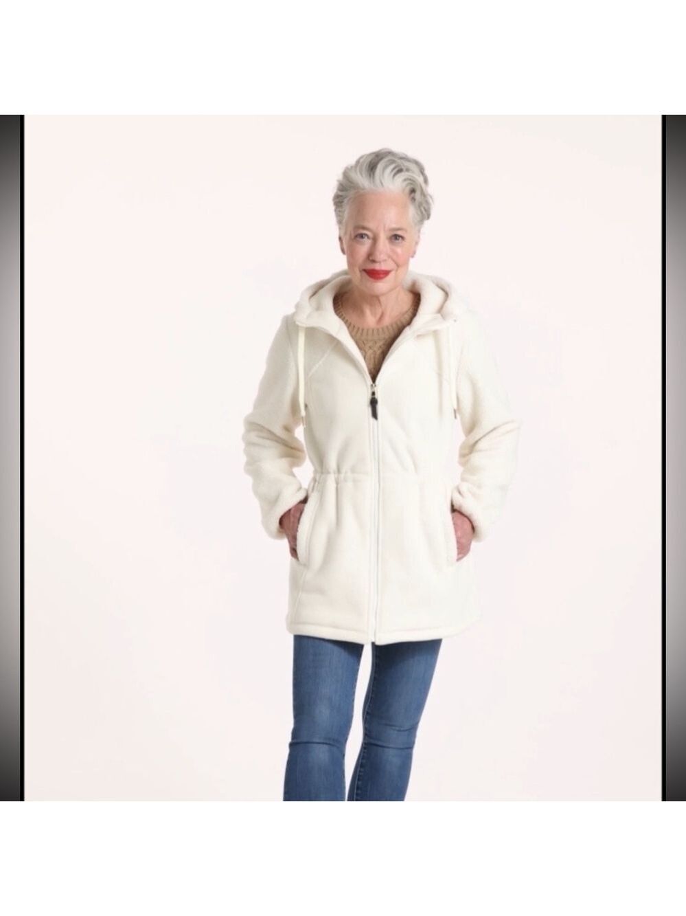Cream Sherpa jacket